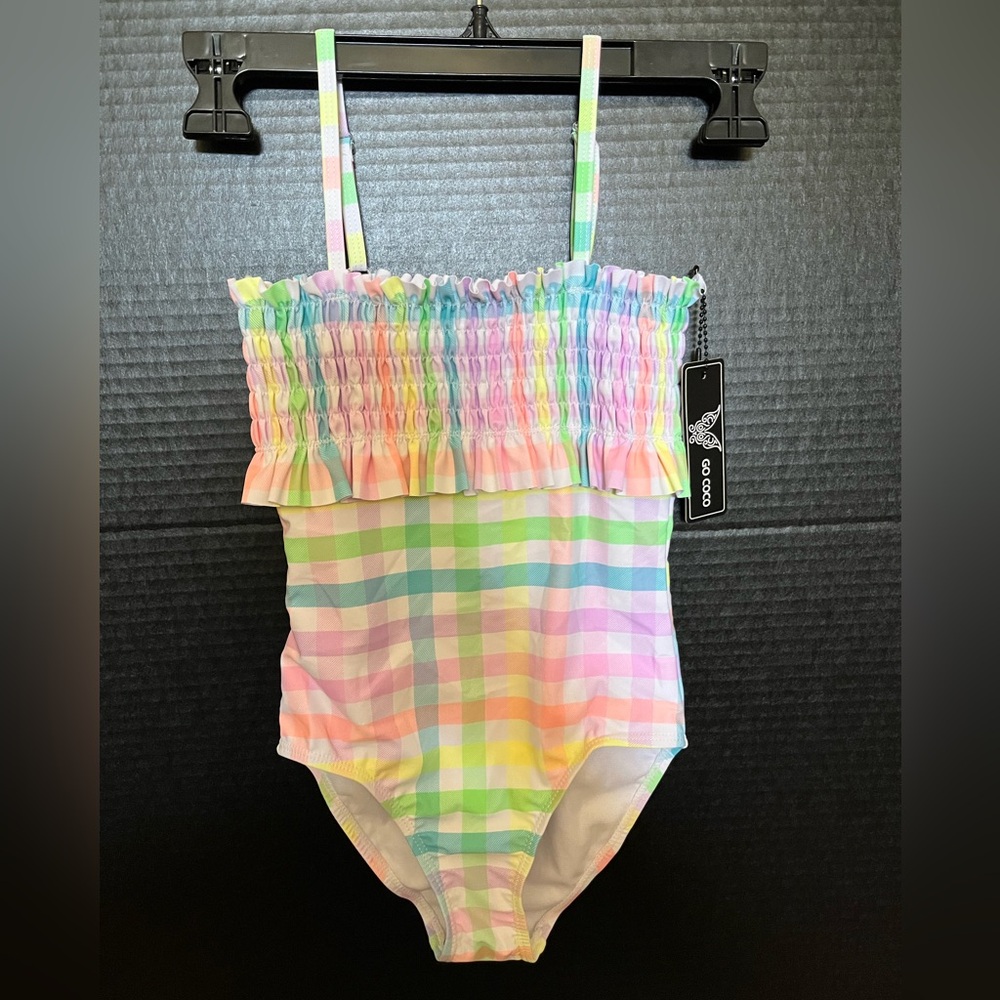 Go Coco multicolor swim suit Size 6X NWT